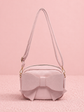 Pink bow cross body bag