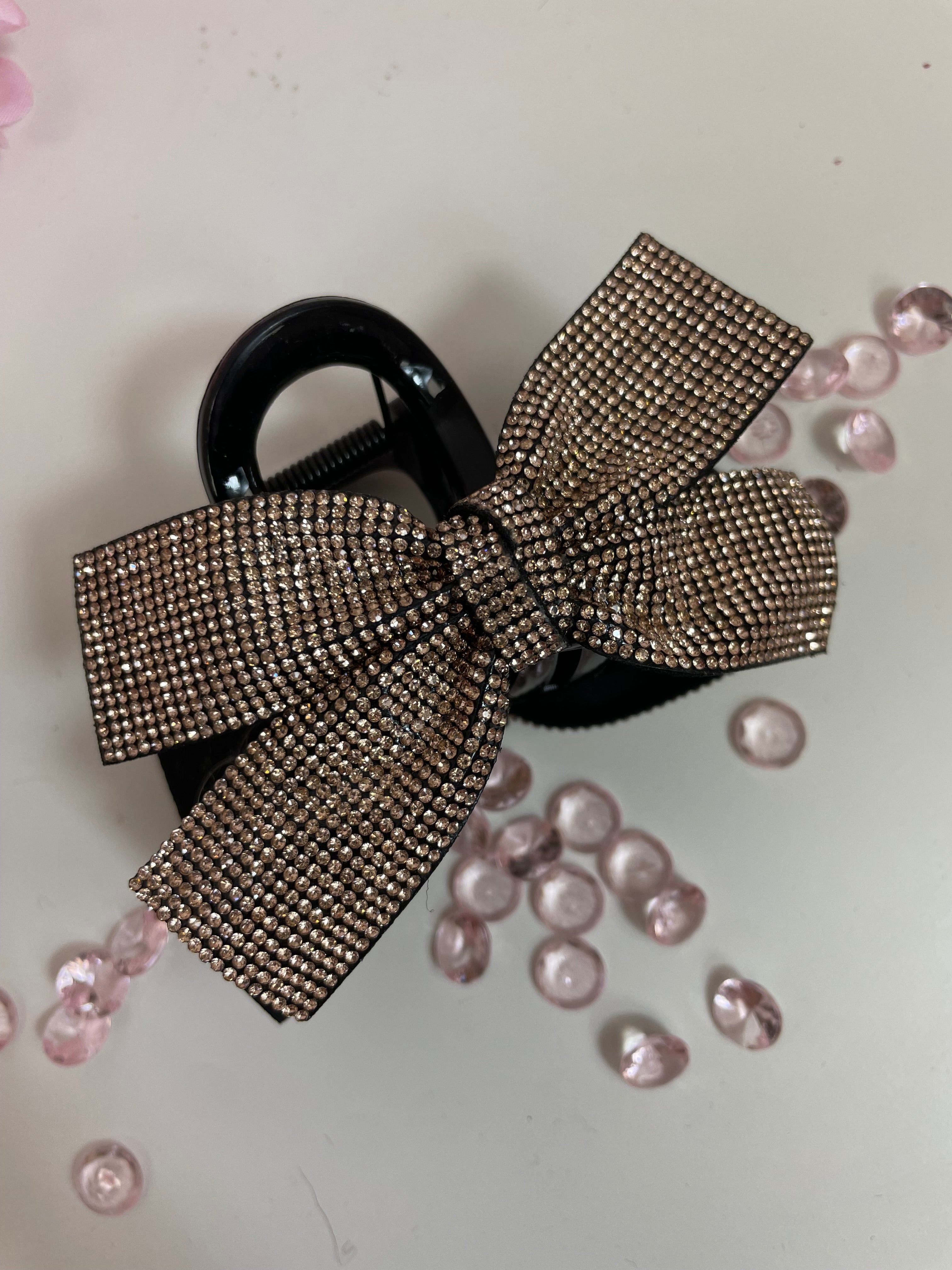 Diamante Bow Hair Claw Clip