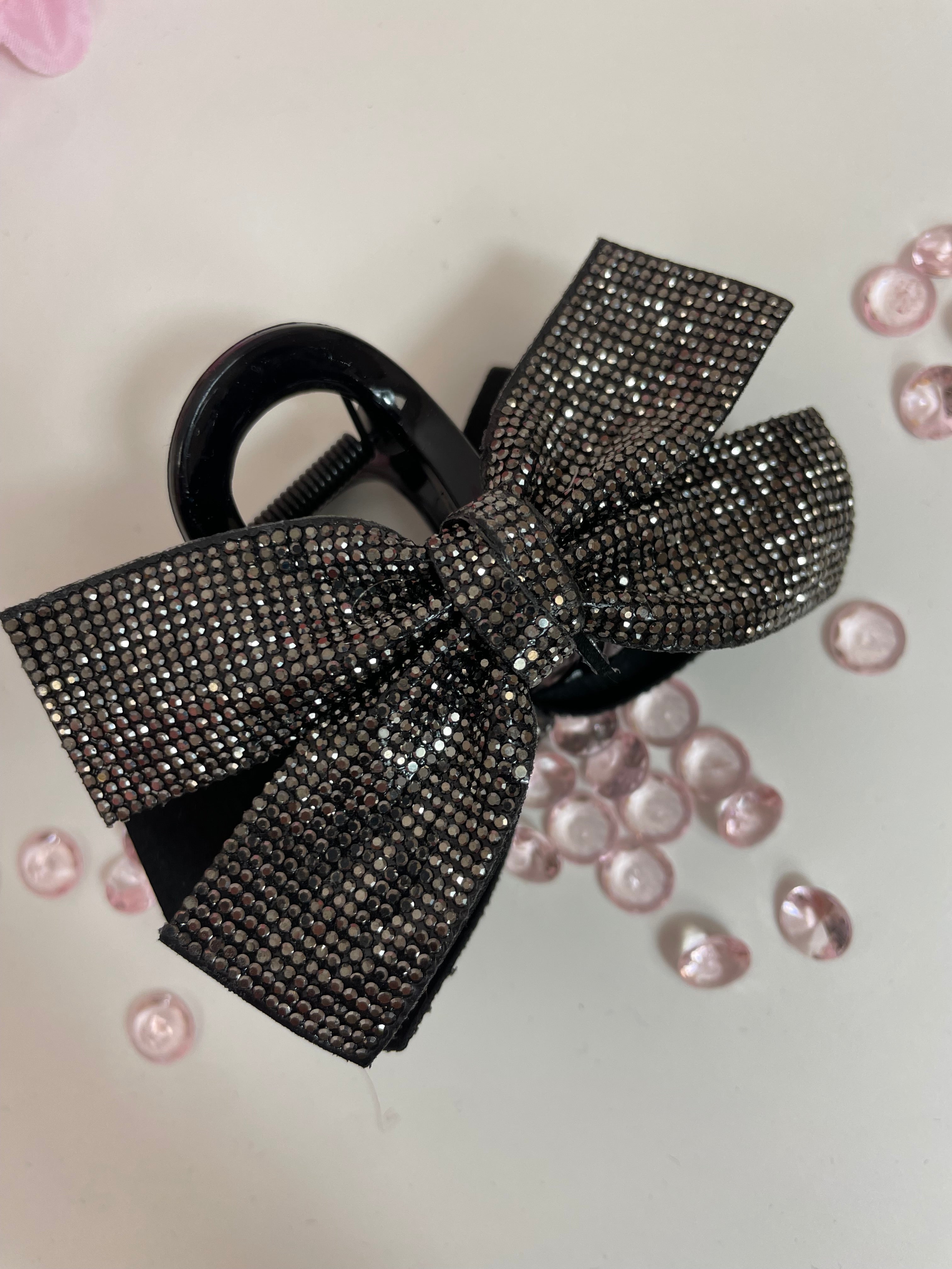 Diamante Bow Hair Claw Clip