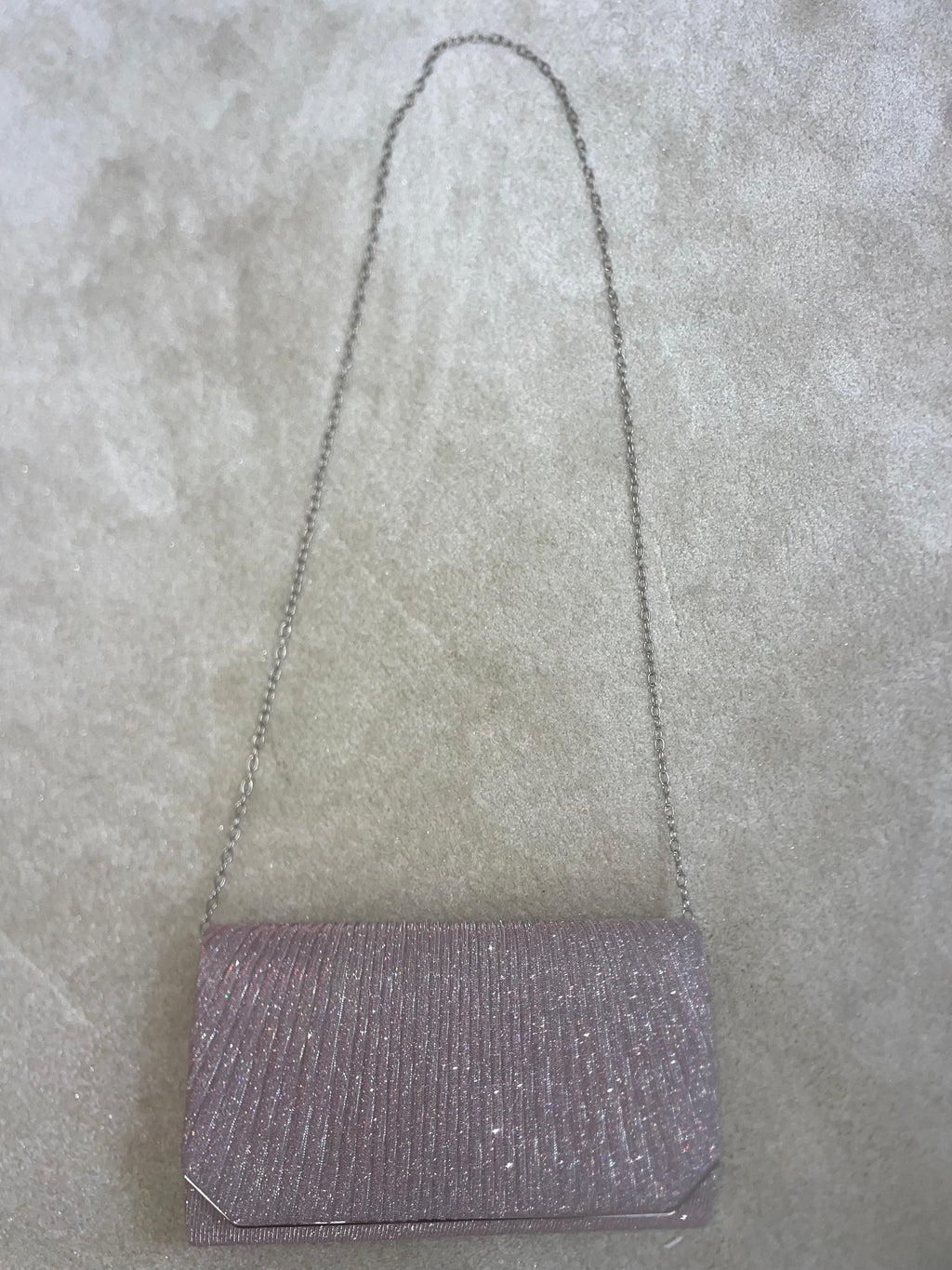 Pink Glitter Clutch Bag