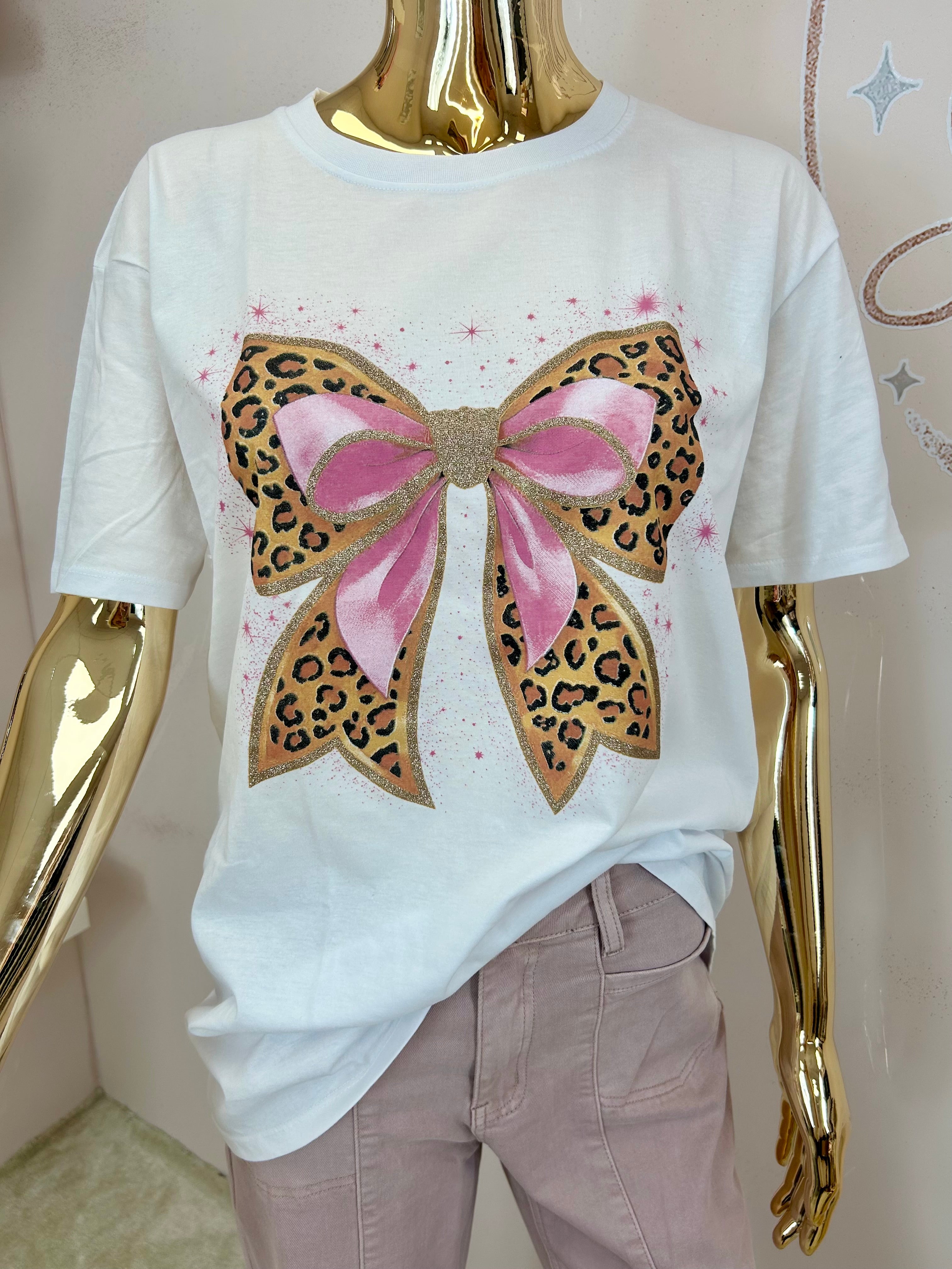 Pink and Gold Detailing with Sparkle Effect T-shirt